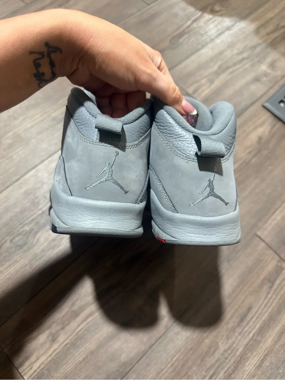 Jordan 10 Retro 2018 Cool Grey Men’s 9 Athletic Nubuck Basketball Sneakers